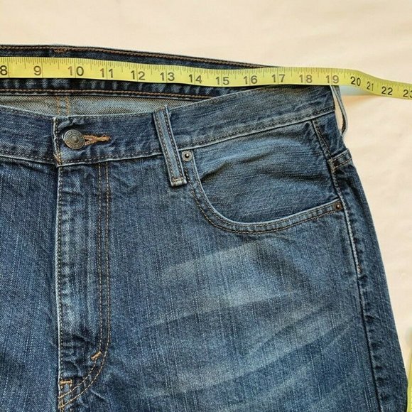 Levi's 569‎ Jeans Mens 36x34 (38x33) Loose Straight Fit Jeans Dark Wash Red Tab - Picture 11 of 12
